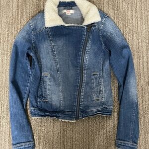 Mossimo denim fur lined jacket